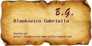Blaskovics Gabriella névjegykártya