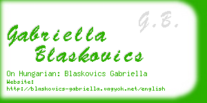 gabriella blaskovics business card
